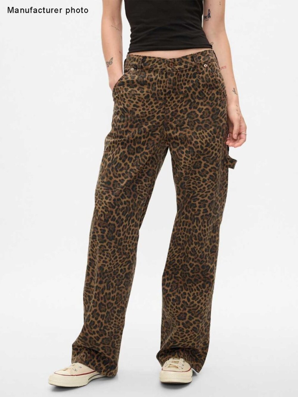 Gap 90s Loose Carpenter Mid Rise Leopard Cheetah Cargo Jeans 29 - Picture 14 of 14